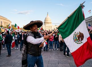 Vance responde a manifestante con bandera mexicana: «Si amas México, vete allí»