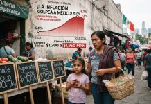 La inflación en México repunta en octubre por la electricidad, los servicios y el transporte aéreo